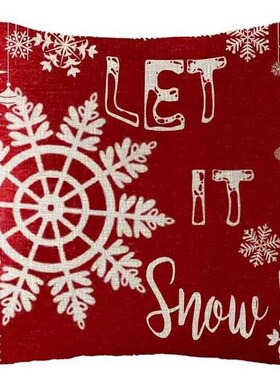 2024 New Year Christmas cushion cover Linen pillow covers Ho