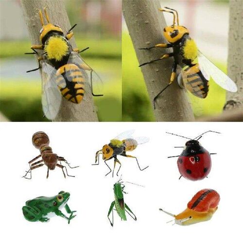 6 Types Lifelike Insect Ornament Fridge Magnet Vivid Clay