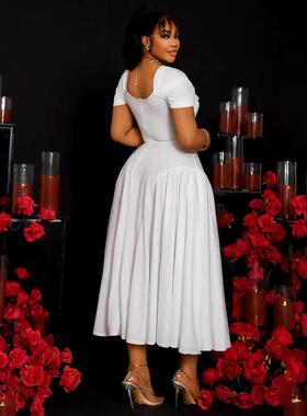 Plus Size Fashionable Elegant Long Strapless plus Size Dress