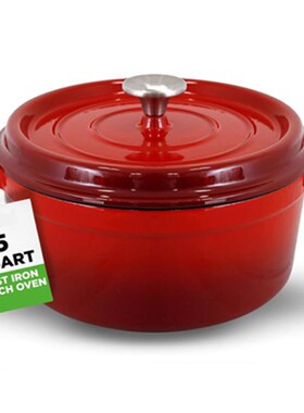 Cast Iron Dutch Oven Pot Bread Baking Casserole Cookware