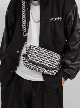 New Houndstooth Small Satchel Steet Fashion Shoulder Crossbo