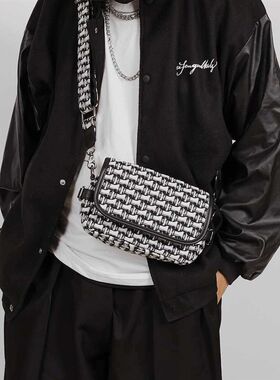 New Houndstooth Small Satchel Steet Fashion Shoulder Crossbo