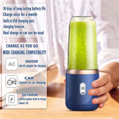 6 Blade 400ML Portable Blender Electric Juicer Cup For Trave