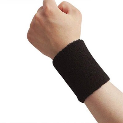 1pair Cotton Wristbands Sport Sweatband Hand Band Sweat Wris
