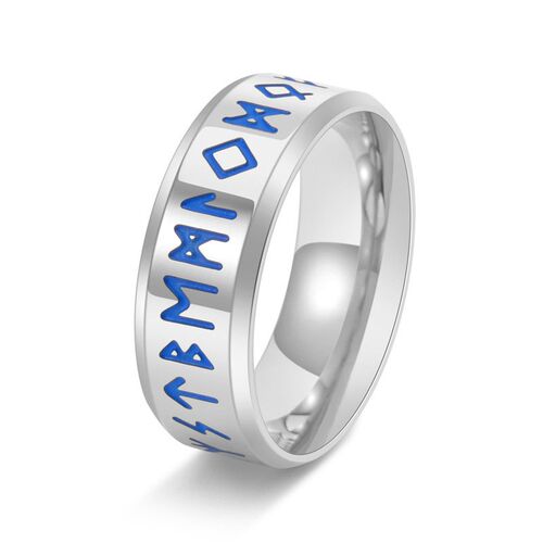 Fashion personality mens titanium steel Viking digital ring