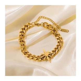EILIECK 316L Stainless Steel Gold Color Bracelet for Women S