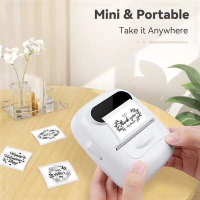 P50 Adhesive Sticker Printer Mini Portable Label Machine sim