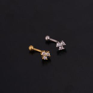 1PC 16G New Flower Stainless Steel IBall Eyebrow Piercing Cu