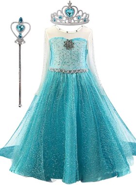 Elsa Dress for Girls 3-10 Yrs Birthday Role Elsa Princess Dr