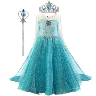 Elsa Dress for Girls 3-10 Yrs Birthday Role Elsa Princess Dr