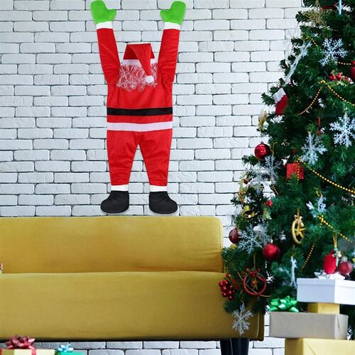 New Christmas decoration Hanging Santa Claus plush suit clim