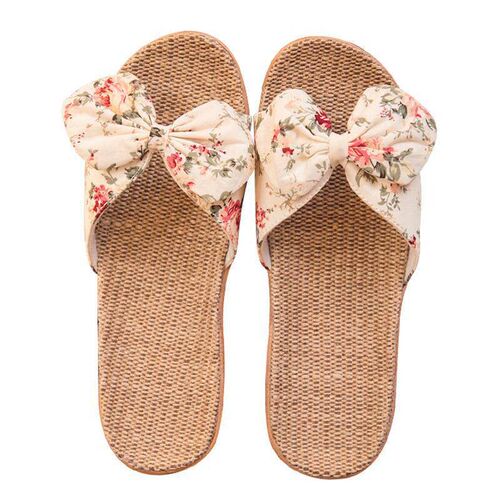 Slippers For Women Indoor And Outdoor Home Linen Floor Non-s