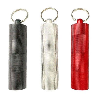 Keychain Medicine Case Pill Holder Box Storage Bottle