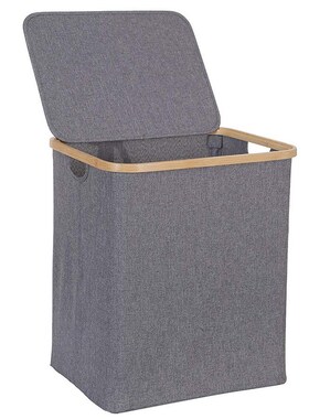 Laundry Basket with Lid Large Bamboo Dirty Clothes Hamper w