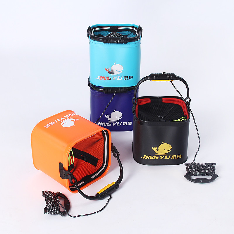 加厚EV打水桶方形折叠钓鱼桶矶钓带绳小鱼桶垂钓鱼护桶,户外/登山/野营/旅行用品,打水桶,淘宝优惠券,粉丝福利购,淘宝优惠卷