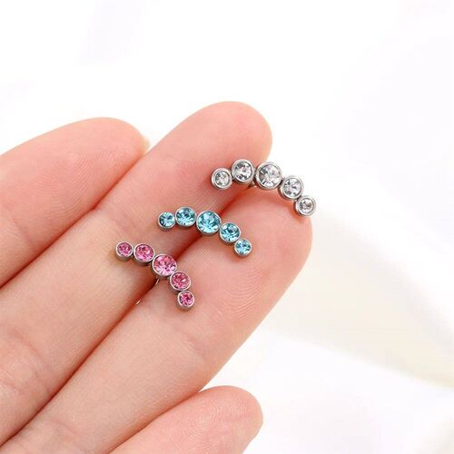 1PC Cartilage Helix Tragus Ear Piercing Punk Rock Ear Nail P