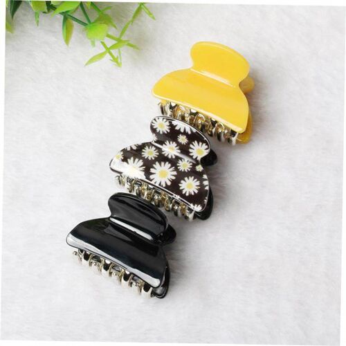 3pack Hair Clip Daisy Acrylic Plastic Small Hair Claw For Wo