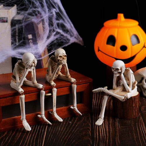 Halloween Skeleton Resin Ornament Decoration万圣节骷髅摆件