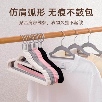 Velvet Hangers for Home Use - No Mark, Prevent Shoulder Bump