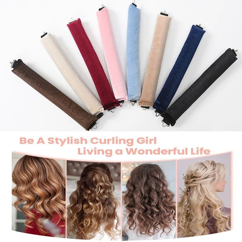 No Heat Curlers Heatless Overnight Blowout Rods Soft Headban - 实物图
