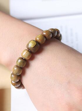 Argentine green sandalwood barrel beads DIY five rosary bead