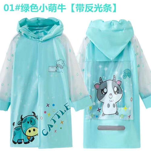 Fashion Middle and Big Kids Poncho New Cartoon with Big Scho