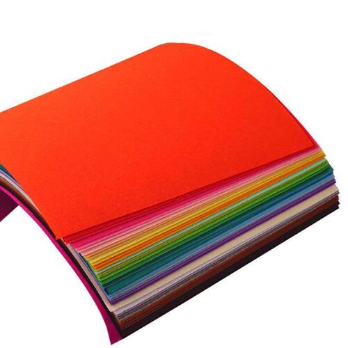 40Pcs Nonwoven Felt Fabric Needlework Patchwork Cloth Bundle