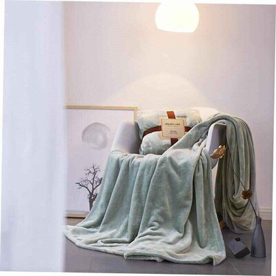 Blanket Plain Flannel Thick Coral Fleece Knee Blanket 小毛毯