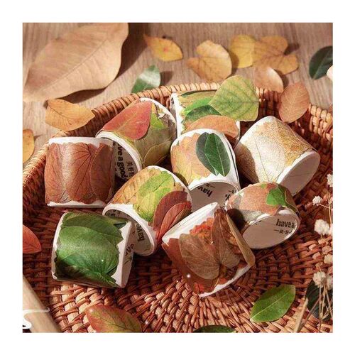 1 Pcs Washi Various leaves Tapes Paper Masking Tape Decorati