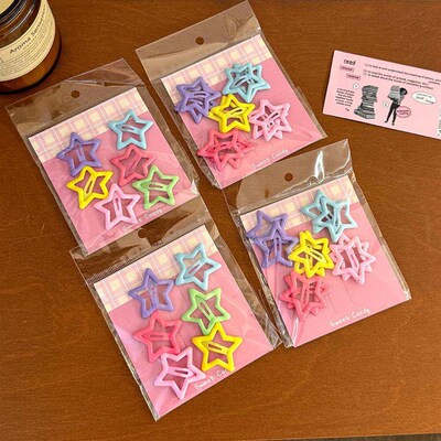 Dopamine girl star hair clip cute polka dot bangs clip hair