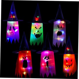 Witch Luminous LED Headdre Glowing Witches Hat Halloween