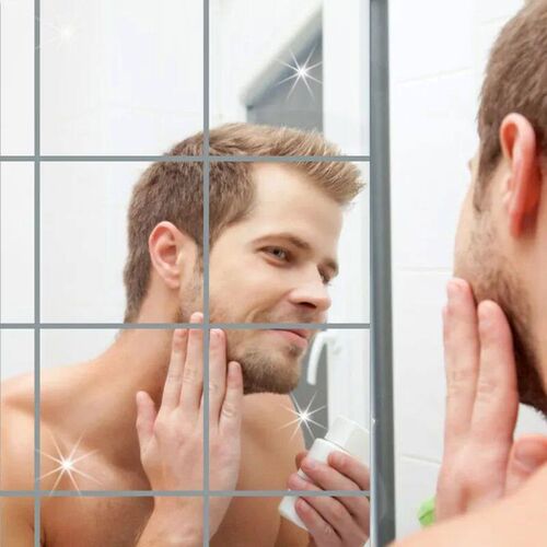 Mirror Wall er Square Self Adhesive Mirror Tile Bathroom Liv