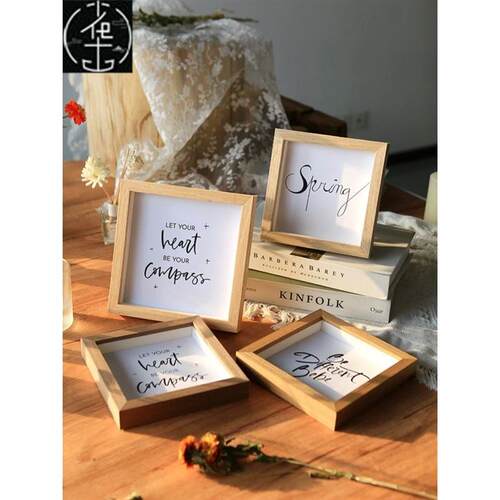 Wooden photo hanging wall picture frame tabletop decoration