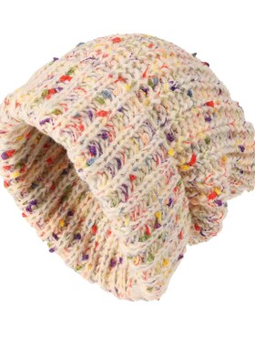 Trendy Mixed Color Slouchy Beanie Classic Coldproof Warm Sku