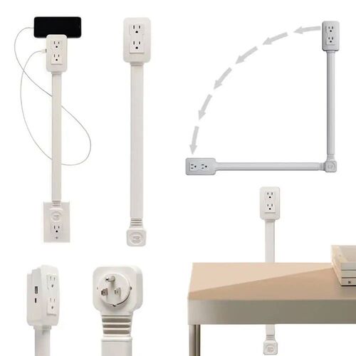 Electrical Outlet Extender Flat Plug Power Strip Features Ro