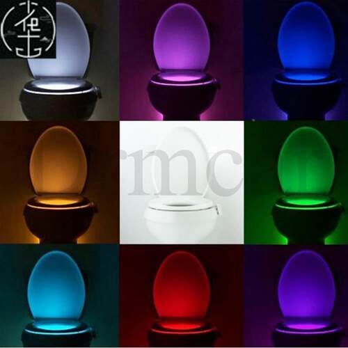 1pcs Toilet t Night Light art PIR Motion Sensor 8 Colo