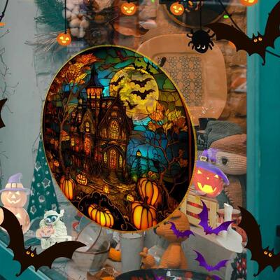 Halloween Window Stickers Electrostatic Adsorption PVC Stick