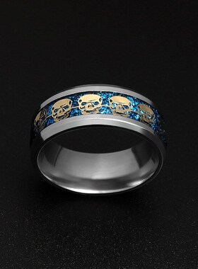 Halloween Punk Halloween Accessories Punk Glitter Skull Ring
