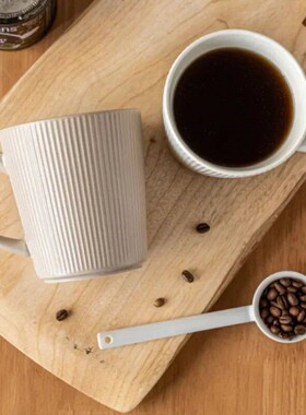 500ML Nordic Style Ceramics Mug Solid Color Striped Coffee M