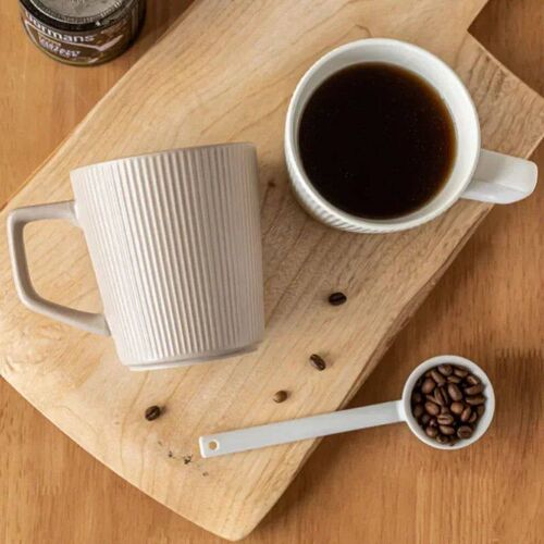 500ML Nordic Style Ceramics Mug Solid Color Striped Coffee M