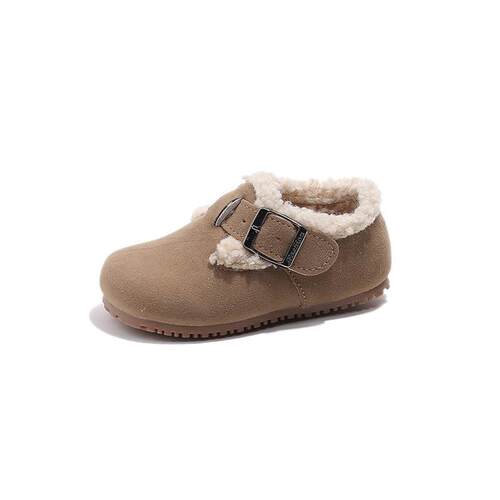 Kids Fleece Shoes儿童冬鞋2026冬季保暖女童男宝加绒百搭豆豆鞋