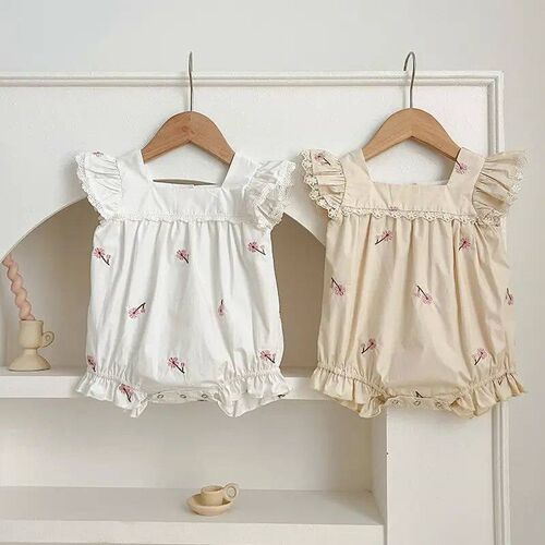 New Summer Collection: Newborn Girls Lace Flutter Sleeve Em