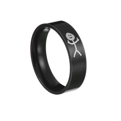 Simple Couple rend Funny Middle Finger man Ring Hip Hop Dood