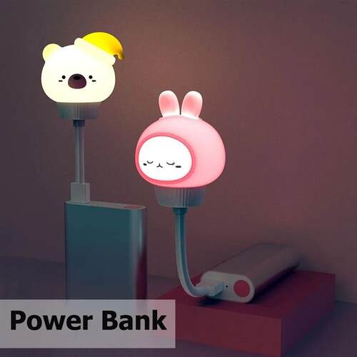 USB Night Light LED Chlidren Cute Cartoon Night Lamp Bear Ch