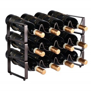 Red wine rack iron wine bottle rack European display rack