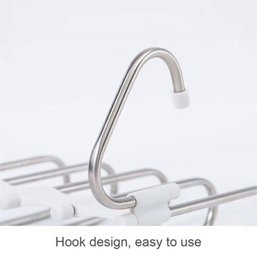 Stainless Steel Retractable Trouser Rack Folding Multi-funct