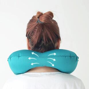Travel Portable Press-inflatable Neck Cushion Pillows Foldab