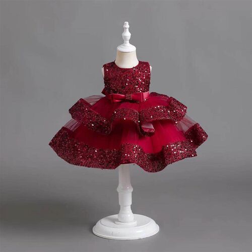 Toddler Childrens Dress Sequin Princess Dress Baby High-end