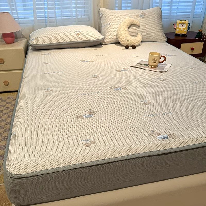 类冰豆豆凉席卡通夏天家用儿童空调软席夏季可机洗冰丝席床笠款,床上用品,冰丝席,淘宝优惠券,粉丝福利购,淘宝优惠卷