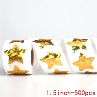 Holographic Gold Star Stickers for Kids Reward 100-500Pcs Fo